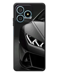 Чехол для Blackview Wave 9C с картинкой «Lamborghini фары детализация»