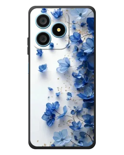 Чохол для Blackview Wave 9C з картинкою «Блакитний квітковий каскад»