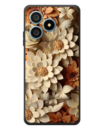 Чохол для Blackview Wave 9C з картинкою «Бежевий флористичний декор»