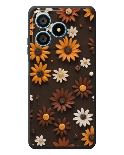 Чохол для Blackview Wave 9C з картинкою «Візерунок з маленьких соняшників»