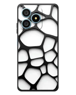 Чохол для Blackview Wave 9C з картинкою «Біла об'ємна сітка»