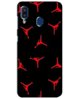 Чехол для Samsung Galaxy a20 2019 (A205F) с картинкой «Jordan Red Pattern»