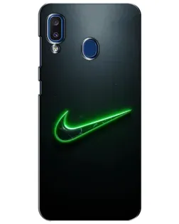 Чехол для Samsung Galaxy a20 2019 (A205F) с картинкой «Неоновый контур Nike» Чехол для Samsung Galaxy a20 2019 (A205F) с картинкой «Неоновый контур Nike»