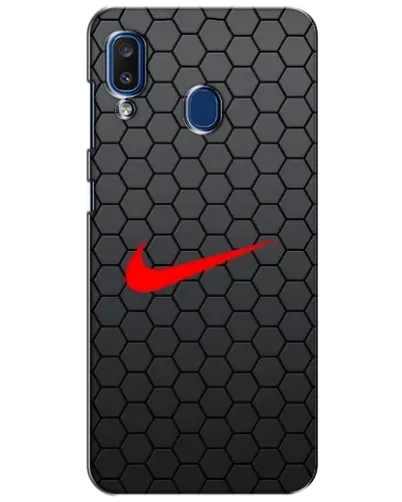 Чехол для Samsung Galaxy a20 2019 (A205F) с картинкой «Nike — карбоновая сетка»