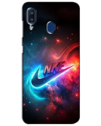Чехол для Samsung Galaxy a20 2019 (A205F) с картинкой «Огненный логотип Nike»