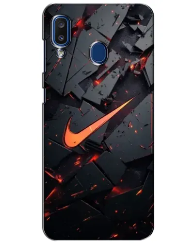Чехол для Samsung Galaxy a20 2019 (A205F) с картинкой «Nike — эффект разломов»