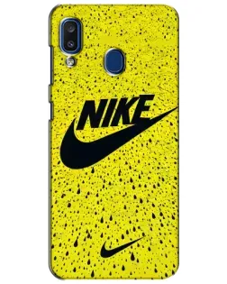 Чехол для Samsung Galaxy a20 2019 (A205F) с картинкой «Желтый текстурный Nike»