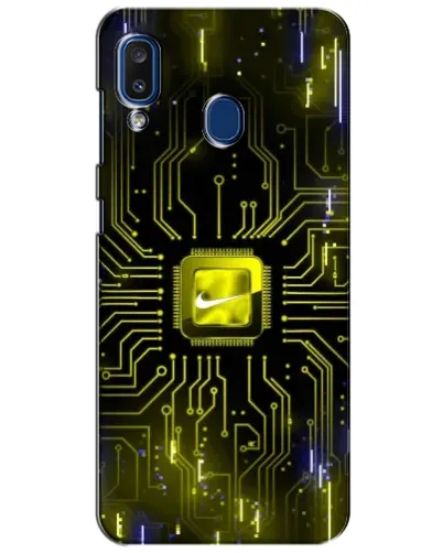Чехол для Samsung Galaxy a20 2019 (A205F) с картинкой «Nike — золотая искра»