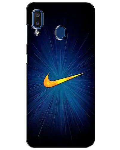 Чехол для Samsung Galaxy a20 2019 (A205F) с картинкой «Синий пульс Nike» Чехол для Samsung Galaxy a20 2019 (A205F) с картинкой «Синий пульс Nike»