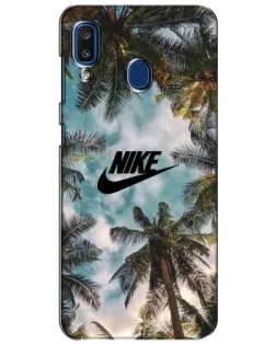Чехол для Samsung Galaxy a20 2019 (A205F) с картинкой «Тропический принт Nike»