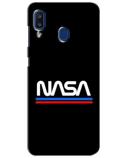 Чехол для Samsung Galaxy a20 2019 (A205F) с картинкой «NASA — классика Red Blue»