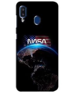 Чехол для Samsung Galaxy a20 2019 (A205F) с картинкой «Земля из космоса NASA»