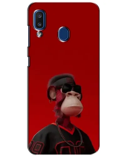 Чехол для Samsung Galaxy a20 2019 (A205F) с картинкой «Bored Ape в красном»