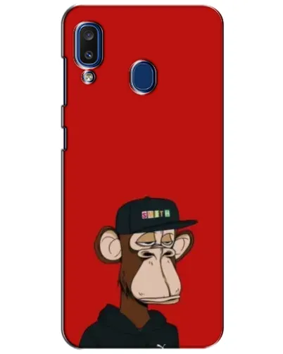 Чехол для Samsung Galaxy a20 2019 (A205F) с картинкой «Bored Ape — красный фон»