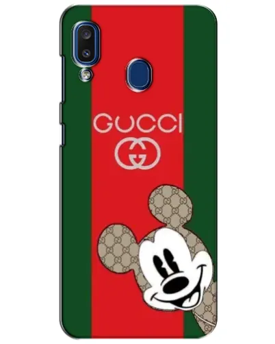 Чехол для Samsung Galaxy a20 2019 (A205F) с картинкой «Gucci — полосы и Микки»