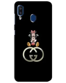 Чехол для Samsung Galaxy a20 2019 (A205F) с картинкой «Минни Маус на лого» Чехол для Samsung Galaxy a20 2019 (A205F) с картинкой «Минни Маус на лого»