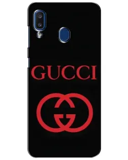 Чехол для Samsung Galaxy a20 2019 (A205F) с картинкой «Gucci — красный логотип» Чехол для Samsung Galaxy a20 2019 (A205F) с картинкой «Gucci — красный логотип»