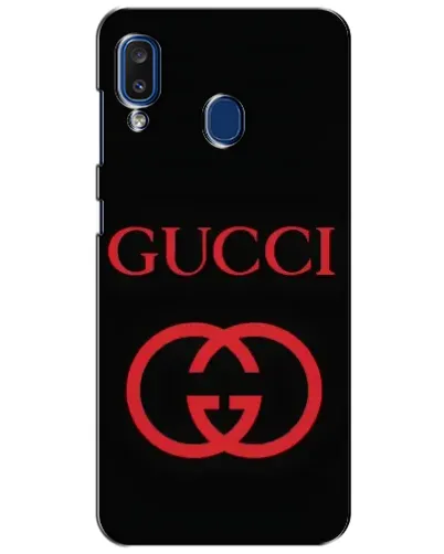 Чехол для Samsung Galaxy a20 2019 (A205F) с картинкой «Gucci — красный логотип»