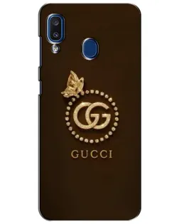 Чехол для Samsung Galaxy a20 2019 (A205F) с картинкой «Gucci — золотая бабочка» Чехол для Samsung Galaxy a20 2019 (A205F) с картинкой «Gucci — золотая бабочка»