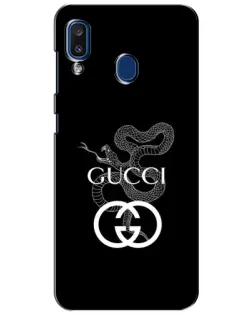 Чехол для Samsung Galaxy a20 2019 (A205F) с картинкой «Gucci — серебряная змея» Чехол для Samsung Galaxy a20 2019 (A205F) с картинкой «Gucci — серебряная змея»