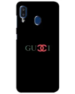 Чехол для Samsung Galaxy a20 2019 (A205F) с картинкой «Gucci — красный градиент» Чехол для Samsung Galaxy a20 2019 (A205F) с картинкой «Gucci — красный градиент»