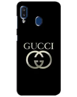 Чехол для Samsung Galaxy a20 2019 (A205F) с картинкой «Gucci — золото на черном» Чехол для Samsung Galaxy a20 2019 (A205F) с картинкой «Gucci — золото на черном»