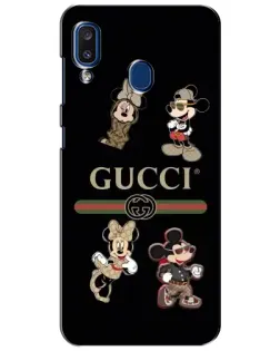 Чехол для Samsung Galaxy a20 2019 (A205F) с картинкой «Gucci — герои Disney и монограмма» Чехол для Samsung Galaxy a20 2019 (A205F) с картинкой «Gucci — герои Disney и монограмма»