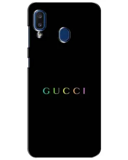 Чехол для Samsung Galaxy a20 2019 (A205F) с картинкой «Gucci — неоновый минимализм» Чехол для Samsung Galaxy a20 2019 (A205F) с картинкой «Gucci — неоновый минимализм»
