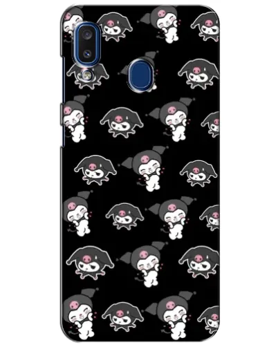Чехол для Samsung Galaxy a20 2019 (A205F) с картинкой «Черный паттерн Kuromi» Чехол для Samsung Galaxy a20 2019 (A205F) с картинкой «Черный паттерн Kuromi»
