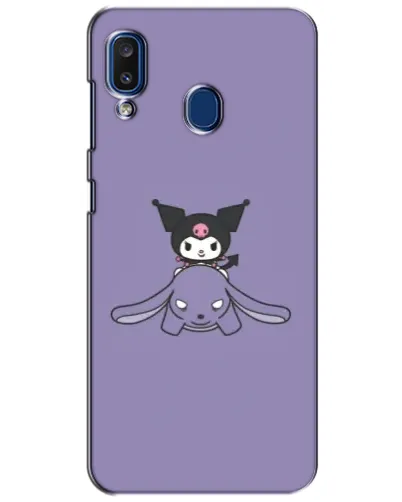 Чехол для Samsung Galaxy a20 2019 (A205F) с картинкой «Kuromi на лиловом фоне» Чехол для Samsung Galaxy a20 2019 (A205F) с картинкой «Kuromi на лиловом фоне»