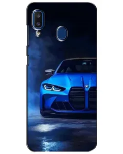 Чехол для Samsung Galaxy a20 2019 (A205F) с картинкой «Голубая BMW M4» Чехол для Samsung Galaxy a20 2019 (A205F) с картинкой «Голубая BMW M4»