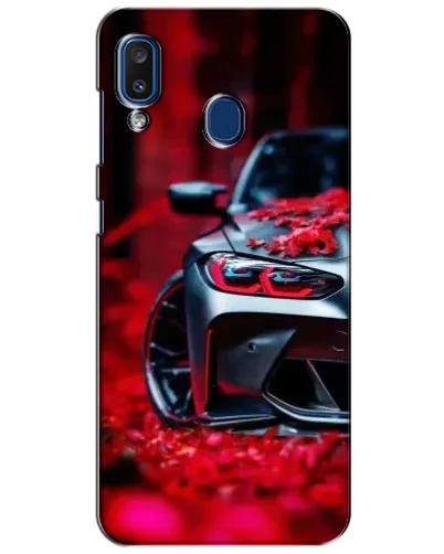 Чехол для Samsung Galaxy a20 2019 (A205F) с картинкой «Спортивная BMW и цветы»
