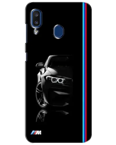 Чехол для Samsung Galaxy a20 2019 (A205F) с картинкой «Силуэт BMW в темноте»