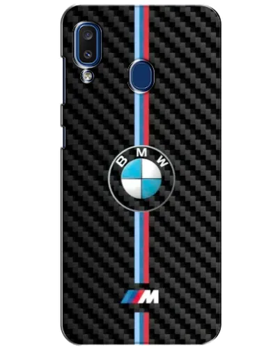 Чехол для Samsung Galaxy a20 2019 (A205F) с картинкой «Эмблема BMW и карбон»