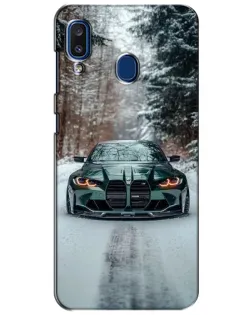 Чехол для Samsung Galaxy a20 2019 (A205F) с картинкой «BMW в зимнем лесу» Чехол для Samsung Galaxy a20 2019 (A205F) с картинкой «BMW в зимнем лесу»