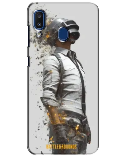 Чехол для Samsung Galaxy a20 2019 (A205F) с картинкой «PUBG — боец в пыли»