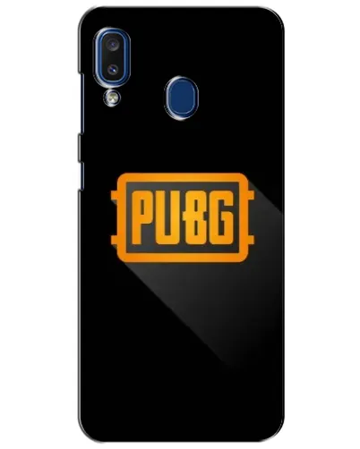 Чехол для Samsung Galaxy a20 2019 (A205F) с картинкой «PUBG — рамка лого»