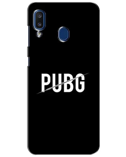 Чехол для Samsung Galaxy a20 2019 (A205F) с картинкой «PUBG — белый логотип»
