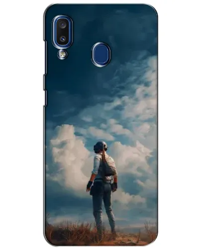 Чехол для Samsung Galaxy a20 2019 (A205F) с картинкой «Герой PUBG на скале»