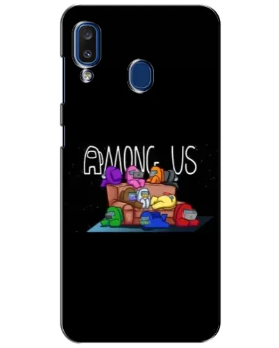 Чехол для Samsung Galaxy a20 2019 (A205F) с картинкой «Логотип Among Us» Чехол для Samsung Galaxy a20 2019 (A205F) с картинкой «Логотип Among Us»