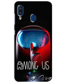 Чехол для Samsung Galaxy a20 2019 (A205F) с картинкой «Красный импостер — макро» Чехол для Samsung Galaxy a20 2019 (A205F) с картинкой «Красный импостер — макро»