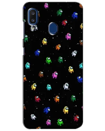 Чехол для Samsung Galaxy a20 2019 (A205F) с картинкой «Экипаж Among Us» Чехол для Samsung Galaxy a20 2019 (A205F) с картинкой «Экипаж Among Us»