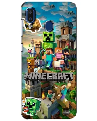 Чехол для Samsung Galaxy a20 2019 (A205F) с картинкой «Замок Minecraft»