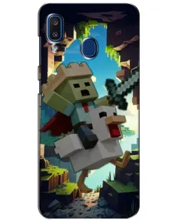 Чехол для Samsung Galaxy a20 2019 (A205F) с картинкой «Стив и гусь» Чехол для Samsung Galaxy a20 2019 (A205F) с картинкой «Стив и гусь»