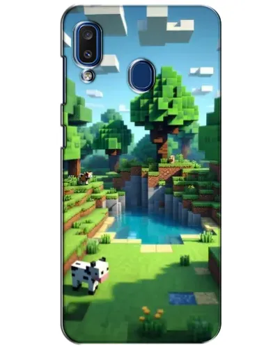 Чехол для Samsung Galaxy a20 2019 (A205F) с картинкой «Minecraft летний день»