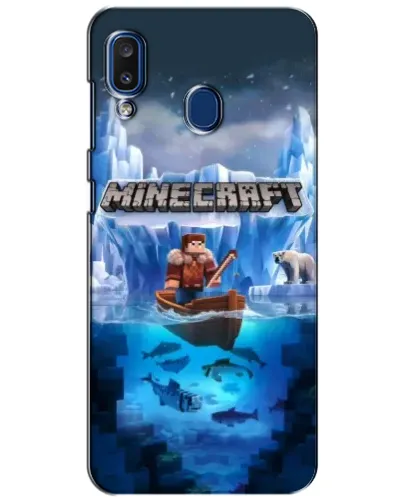 Чехол для Samsung Galaxy a20 2019 (A205F) с картинкой «Minecraft ледяной мир»