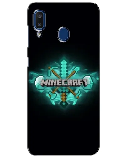 Чехол для Samsung Galaxy a20 2019 (A205F) с картинкой «Minecraft Diamond лого»