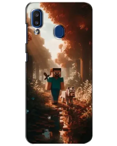 Чехол для Samsung Galaxy a20 2019 (A205F) с картинкой «Стив в лесу»