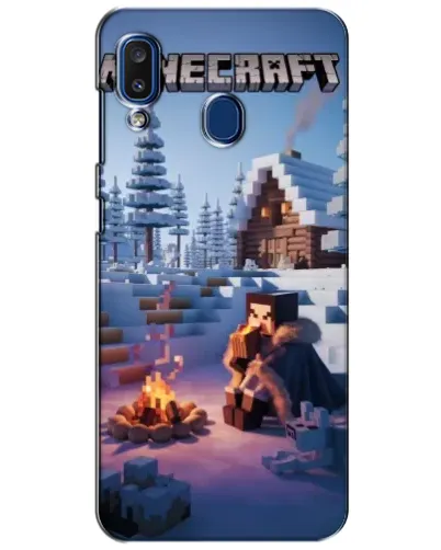Чехол для Samsung Galaxy a20 2019 (A205F) с картинкой «Зимний Minecraft»