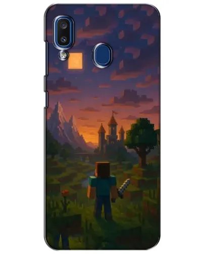 Чехол для Samsung Galaxy a20 2019 (A205F) с картинкой «Стив у башни»